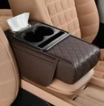 Car Armrest Storage Box-Brown