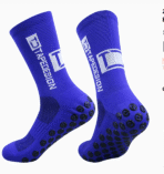 1 Pair Non Slip Breathable Football Socks Half Muja-Blue (২পিচ)