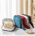 6-Layer Jewellery Storage Bag, Velvet Jewellery Pouch Bag - Image 4