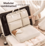 Hanging Travel Organizer Packing Cube–6 Compartment Foldable Clothing Storage Bag