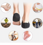 U-Shaped Silicone Gel Heel Cups for Plantar Fasciitis & Heel Pain Relief – 1 Pair - Image 3