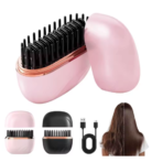 Mini Cordless Hair Straightener Brush, USB Rechargeable Portable Anti-Scald Straightening Comb