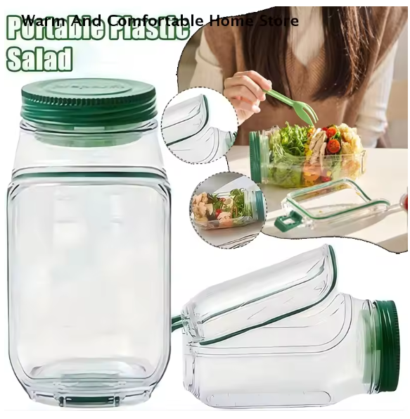 Reusable Salad Pod with Side-Opening Lid