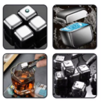 Stainless Steel Ice Cubes Set – 6pcs Pack - Image 7