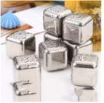 Stainless Steel Ice Cubes Set – 6pcs Pack - Image 5