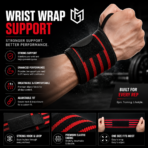 2pcs of Wrist Guards – Anti-Sprain Gym Wrist Support with Velcro - Image 2