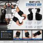 2pcs Weight Lifting Hook Grips with Wrist Wraps – Gym Fitness Hand-Bar Straps for Pull-Ups, Deadlifts & Powerlifting - Image 3