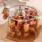 Stainless Steel Air Fryer Skewer Rack–24 Stick BBQ Grill Set for Kitchen & Outdoor Use - Image 8