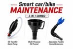 Fuel Transfer Hand Pump with Funnel Set 3-item Combo Pack