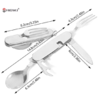 4-in-1 Folding Camping Utensil Set with Spoon, Fork & Knife - Image 2