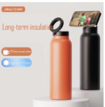 Magnetic Vacuum water bottle with Phone Holder - Image 2