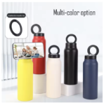 Magnetic Vacuum water bottle with Phone Holder