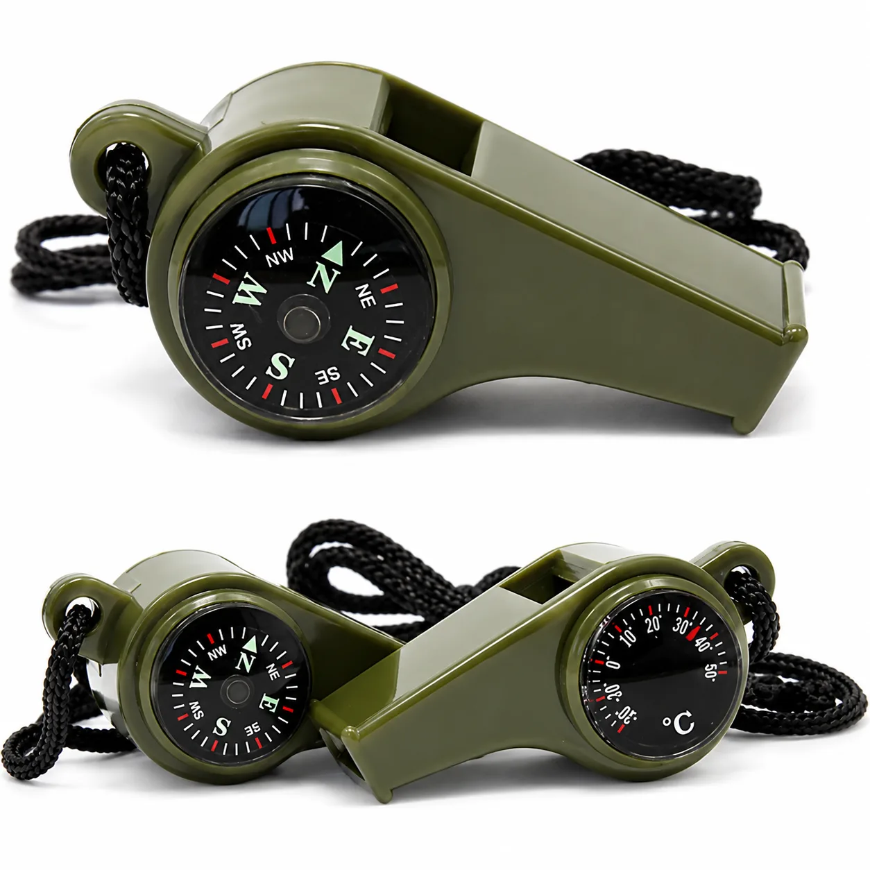 3 in 1 whistle life-saving whistle with compass thermometer competition referee whistle