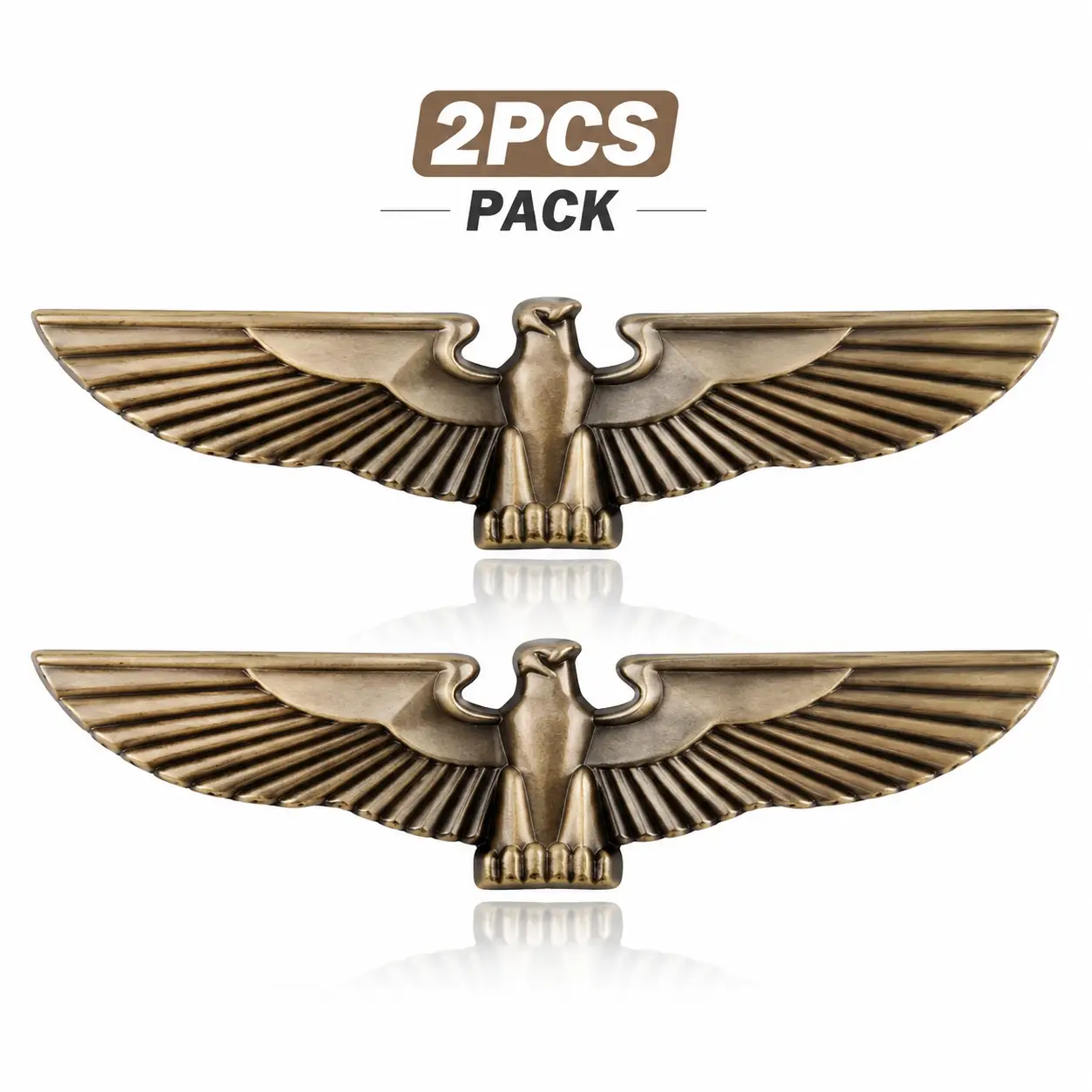 Premium Metal Eagle Car Badge Emblem Sticker-2PCS