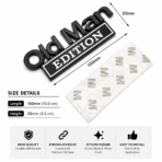 Oldman Edition Metal Car Logo - Image 2
